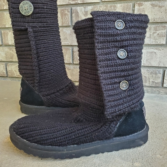 UGG Cardy Classic button knit tall boots women's - Picture 6 of 16